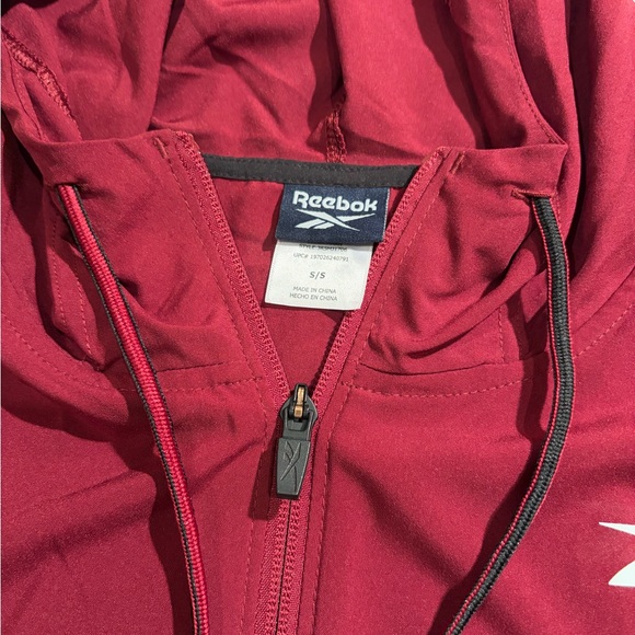 Reebok Maroon and Black Zip-Up Hoodie - Picture 3 of 6